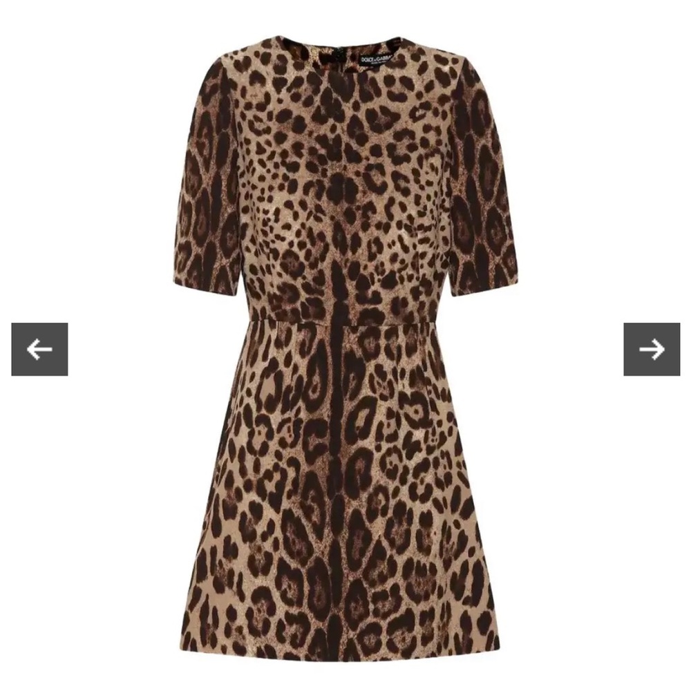 Classic Dolce and Gabbana mini animal print dress